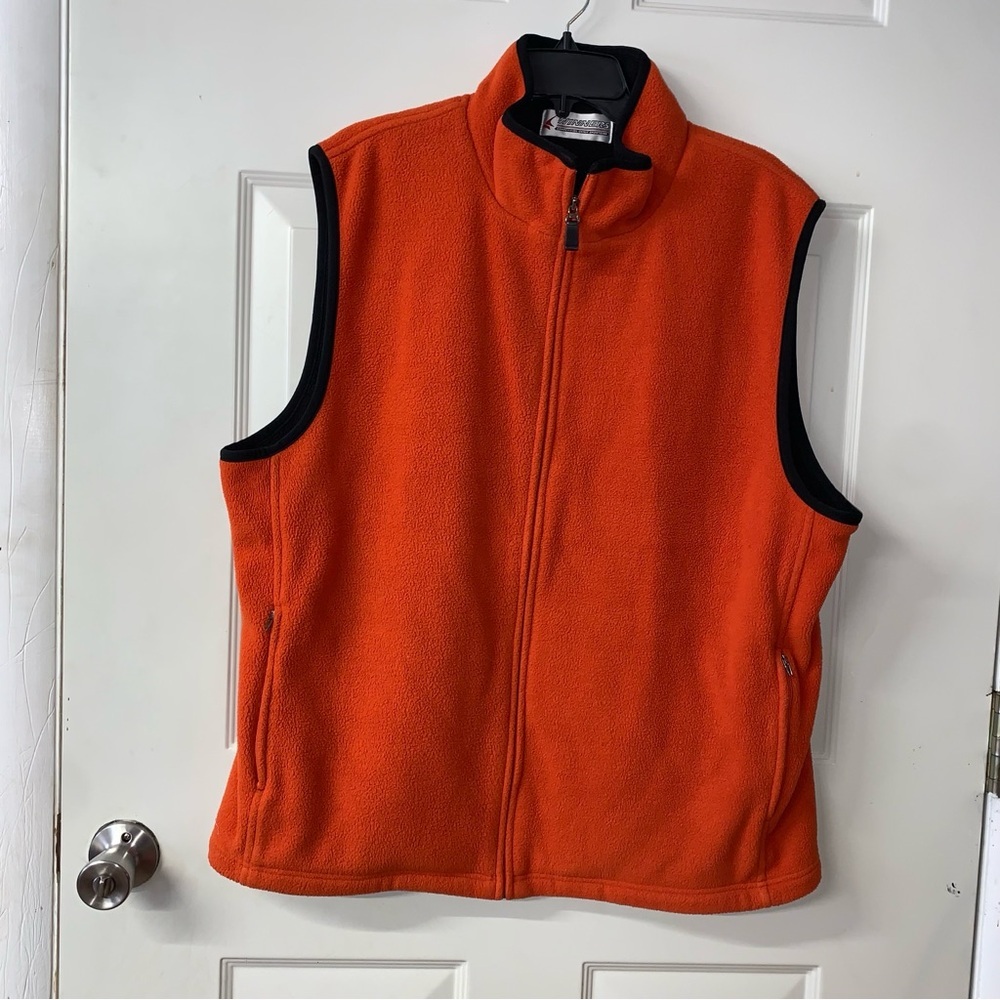 Winners EUC Orange & Black Competition Grade Sportgear Fleece Vest sz XL